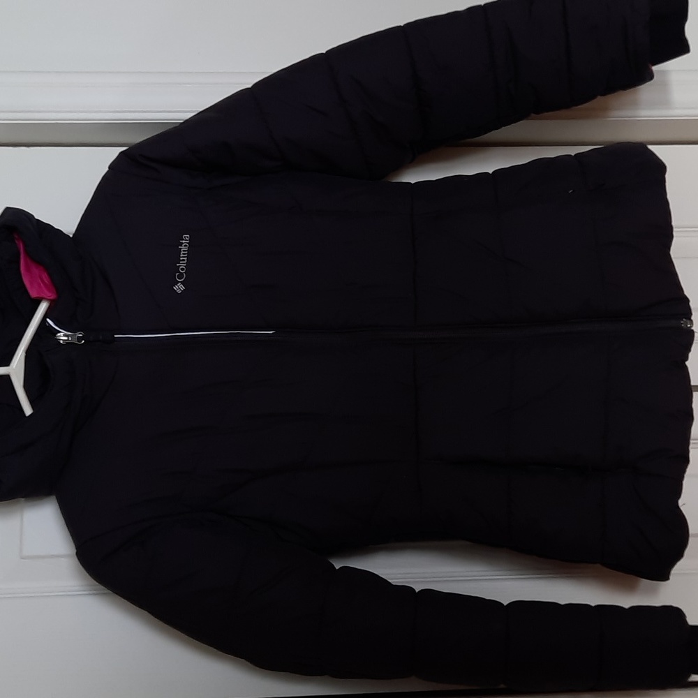 Columbia Kids Puffer Jacket - Black with Pink Lining